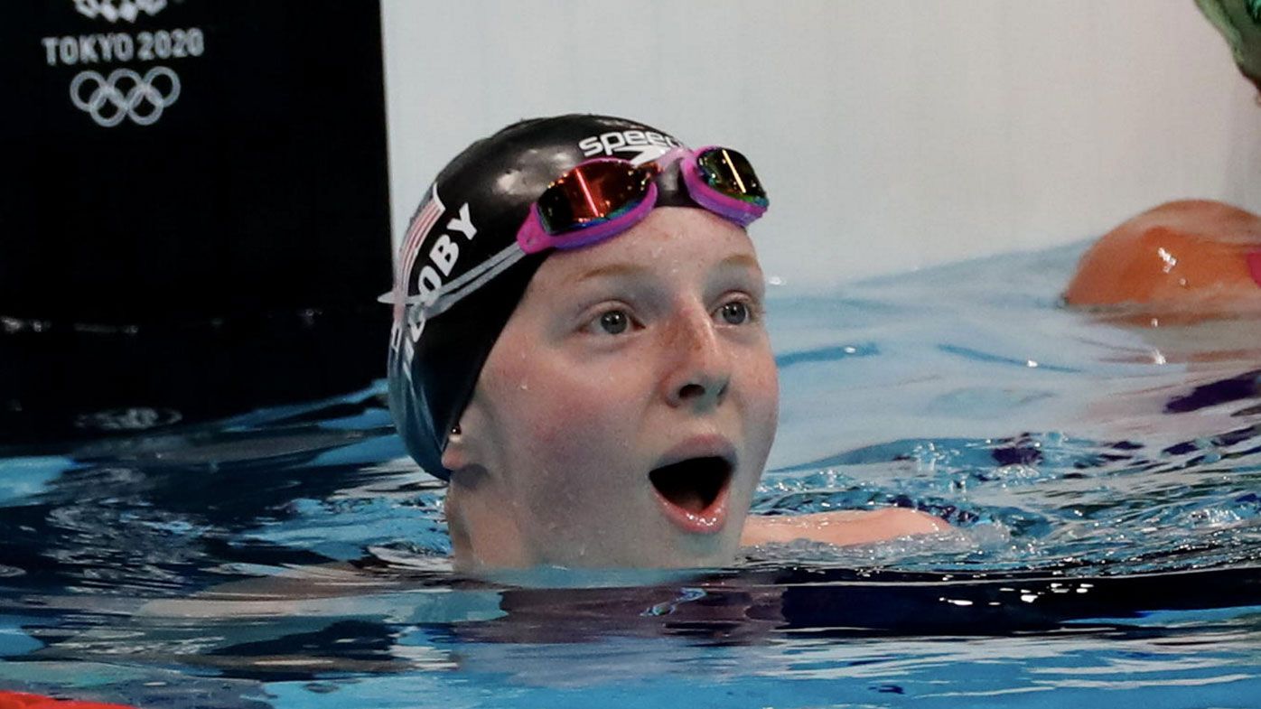 Lydia Jacoby stunned the field to claim gold the women&#x27;s 100-metre breaststroke.