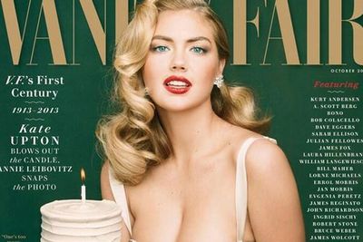Oh-so-Marilyn!<br/><br/>Kate blew out the candles for Vanity Fair's 100th anniversary issue... wonder if she jumped out of the cake too?<br/><br/>Source: Twitter<br/>