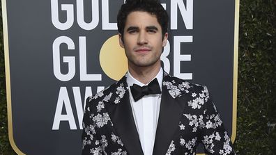 Darren Criss arrives at the 76th annual Golden Globe Awards at the Beverly Hilton Hotel on Sunday, Jan. 6, 2019, in Beverly Hills, Calif.
