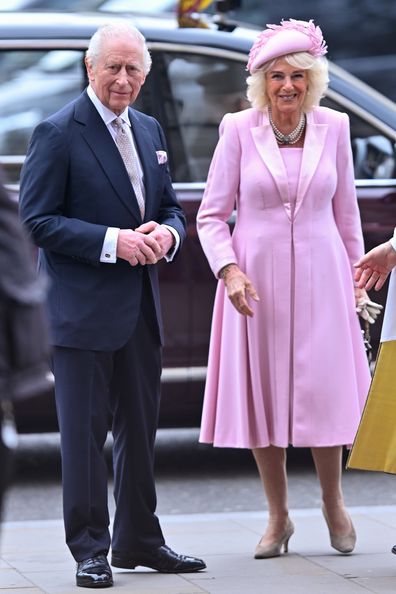 LONDON, ENGLAND - MARCH 10: King Charles III and Queen Camilla attend the celebrations for Commonwealth Day on March 10, 2025 in London, England. (Photo by Samir Hussein/WireImage)