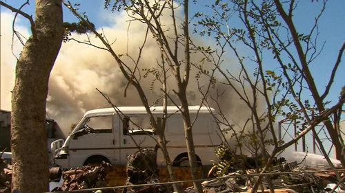 Up to 70 firefighters were required to tackle the blaze as it burned through a Maddington warehouse this afternoon.