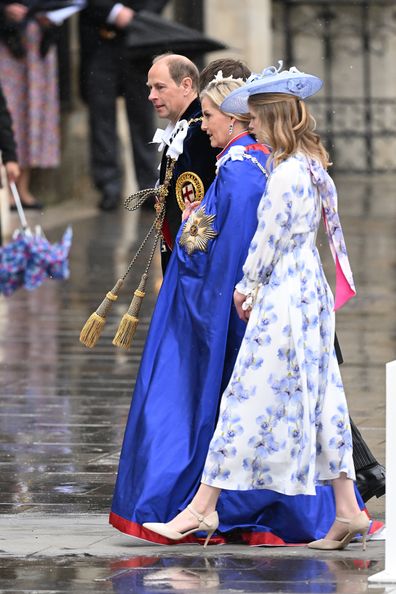 Sophie, the Duchess of Edinburgh, arrives at the coronation.