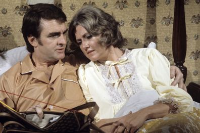 Ray MacDonnell (Joe) and Mary Fickett (Ruth) in a scene on Walt Disney Television via Getty Images Daytime's "All My Children."  