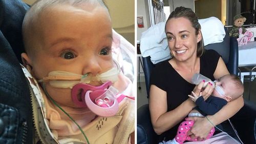 Brisbane mum's 'strong little lady' back home after spending 197 days in NZ intensive care