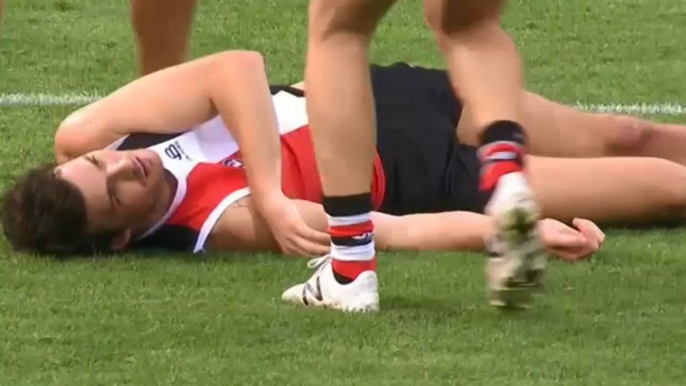 Dylan Roberton collapses