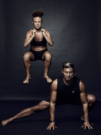 Kelly Lawrence and Adrian Chin, BodyAttack instructors
