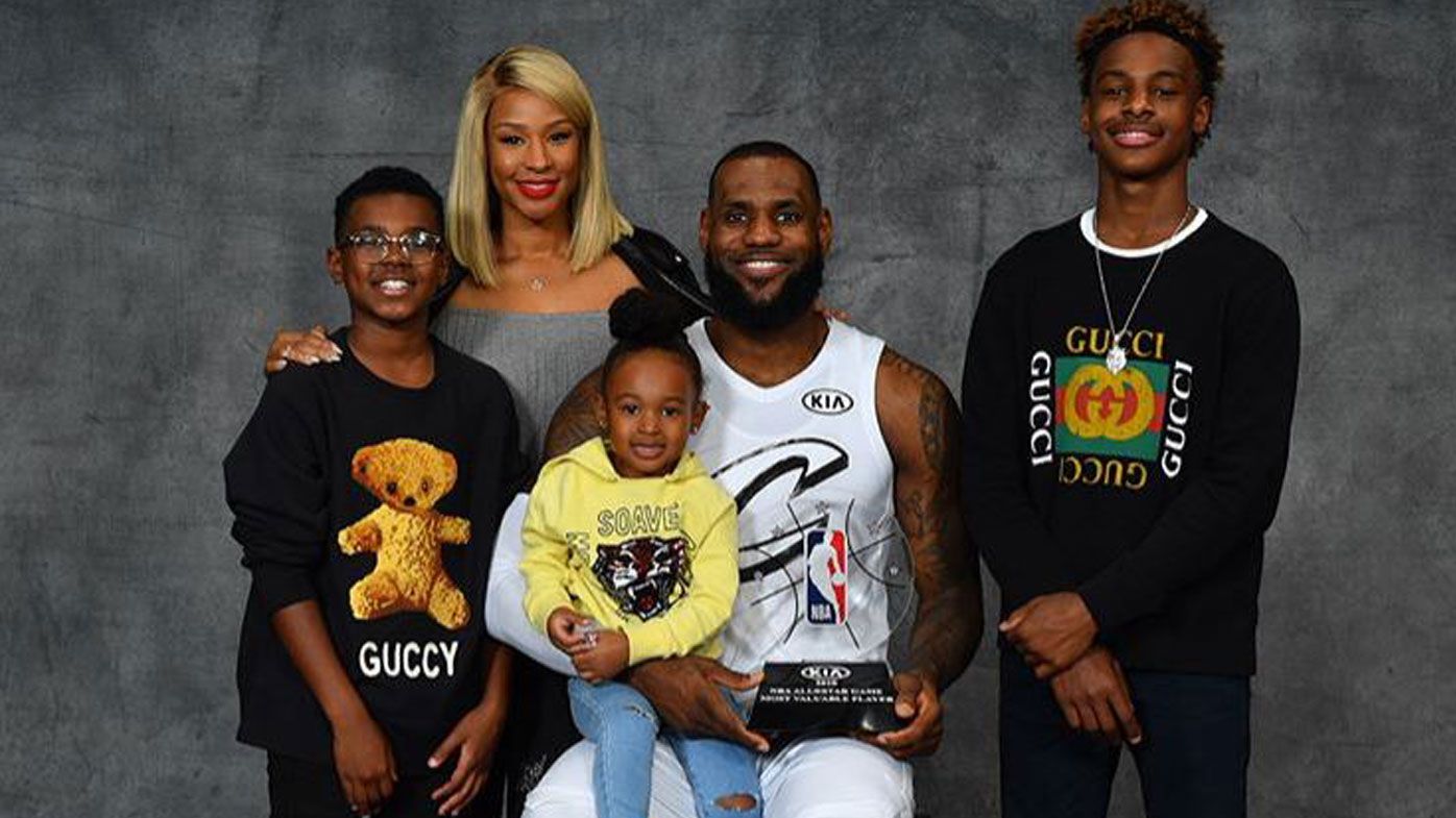 LeBron James and family 