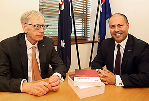 Kenneth Hayne and Josh Frydenberg (AAP)