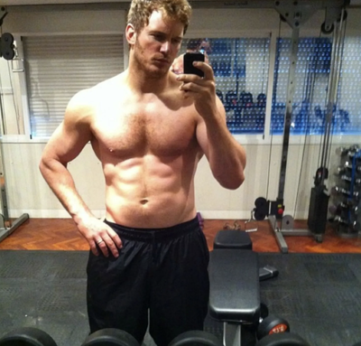 Chris Pratt's gym selfie