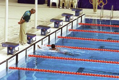 He was forced to swim alone in an unforgettable 100m freestyle heat.