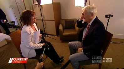 Former A Current Affair host Tracy Grimshaw interviewed Sir Michael Parkinson in 2009 when he visited Australia.