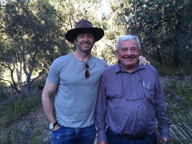 Hugh Jackman and his father, Christopher John Jackman.