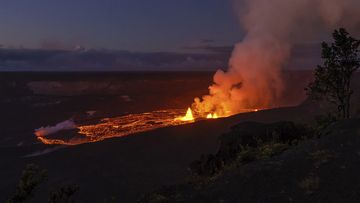 Lava has spewed from the Kilauea volcano in Hawaii, Wednesday, June 7, 2023. 
