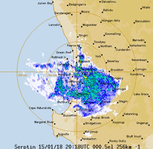 Parts of Western Australia has been hammered by 100mm of rain in the wake of Cyclone Joyce. (Bureau of Meteorology)