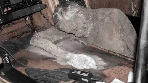 The mummified body of Manfred Bajorat.