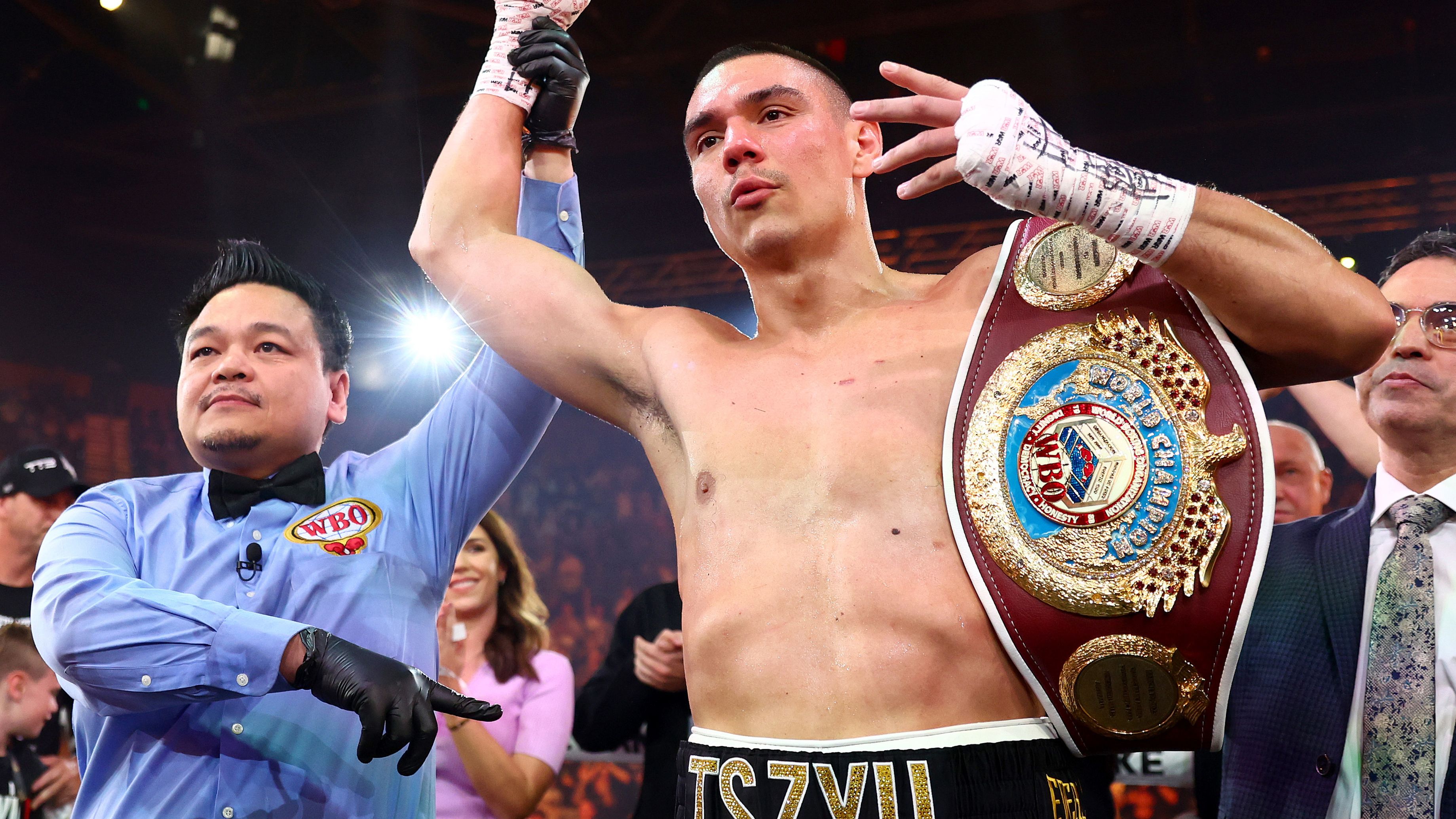 Twist with two world titles now on the line after Tim Tszyu's opponent pulls out of Vegas fight