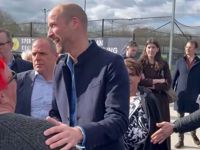 Prince William Cracks Joke About His Hair While Out in England