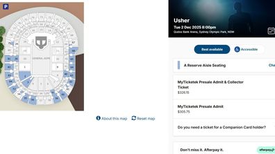 Usher ticket prices A reserve 