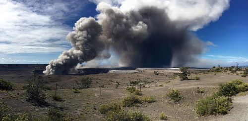 Near-constant plumes of ash are spilling out of the Halema'uma'u Crater have risen as high as 3.6km into the air. (US Geological Survey)