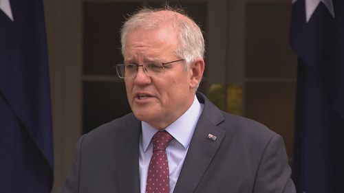Prime Minister Scott Morrison is speaking now in Sydney.