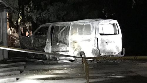 A van has driven into the Australian Christian Lobby building in Canberra. (Lyle Shelton/Twitter)