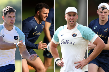 New Wallabies Josh Flook, Dylan Pietsch, Angus Blyth and Tom Lynagh.