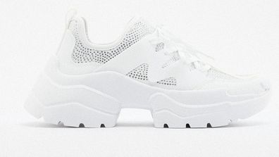 chunky white sneakers