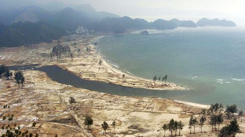 The devastated coastline. (Getty)