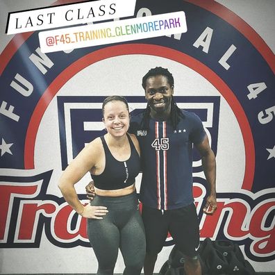 kristine finishes up at F45 training glenmore park