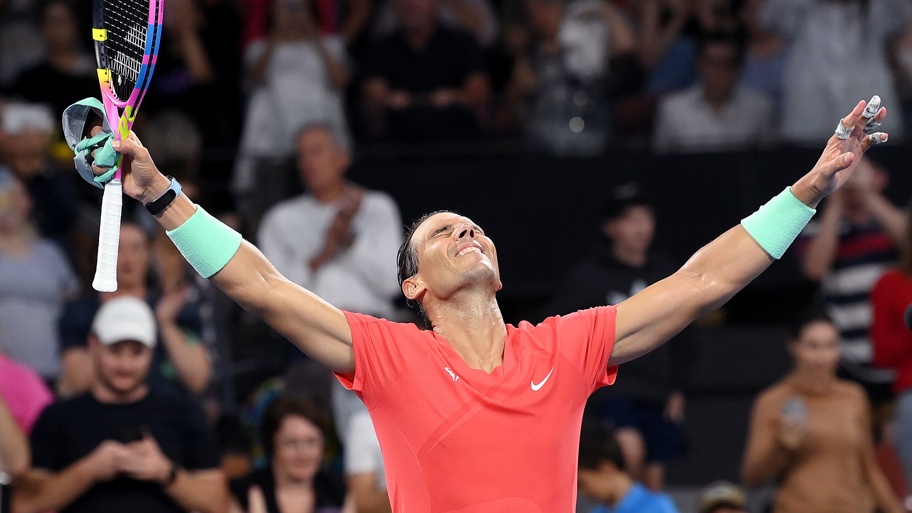 Nadal was spirited in his victory.