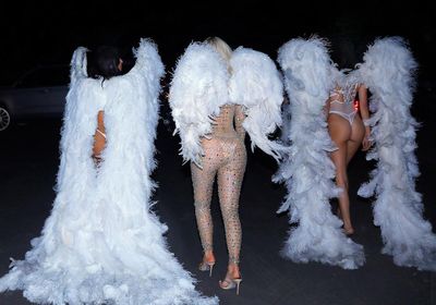 Kardashian-Jenner sisters dazzle as Victoria’s Secret Angels for Halloween