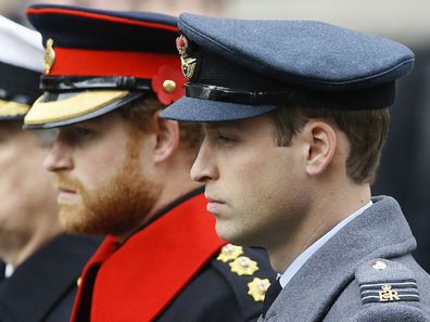 William and harry attend the Remembrance Sunday ceremony at the Cenotaph in London in 2015.