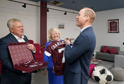Prince William visits Heart of Midlothian Football Club, Edinburgh