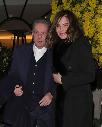 Charles Saatchi and Trinny Woodall at Scotts restaurant on April 12, 2021 in London, England. 