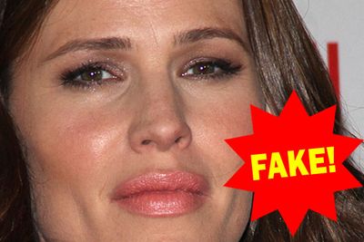 Jen's top lip mysteriously doubled in size a few years back. We're calling 'fake!'