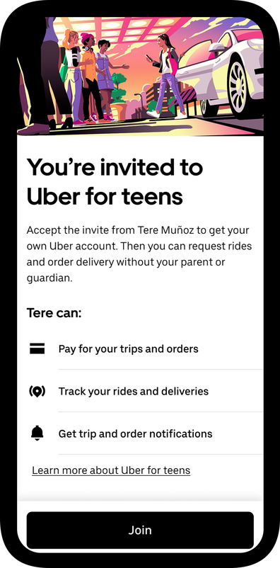 Uber teen account. 