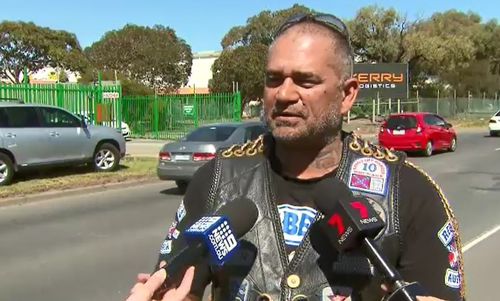Rebels bikie member Dean Martin said the gang isn't in Melbourne to cause trouble. 