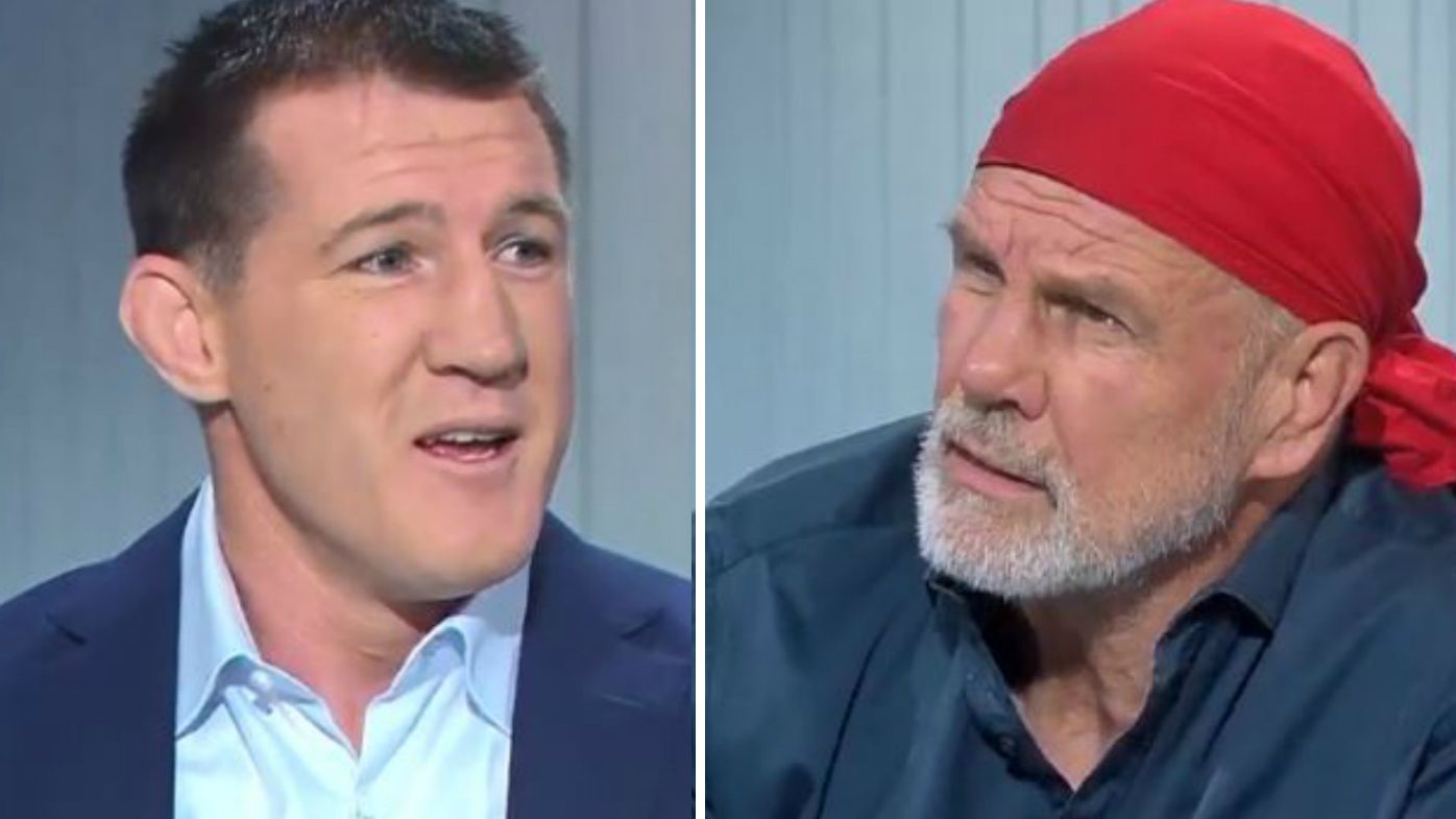 Paul Gallen and Peter FitzSimons clash during Sports Sunday