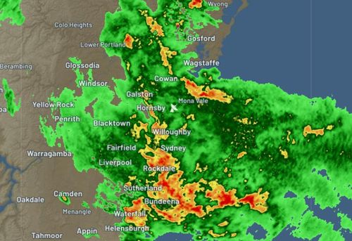 The storm hit around midday, bring a months worth of rain in two hours to some areas.
