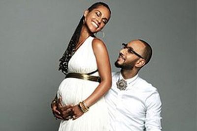 Alicia Keys' husband Swizz Beatz shared this cute family pic to his Instagram to announce their second child.