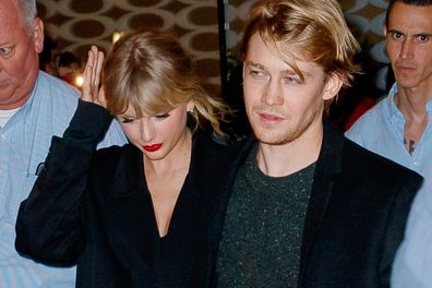 Taylor Swift and Joe Alwyn depart Zuma on October 06, 2019 in New York City. 