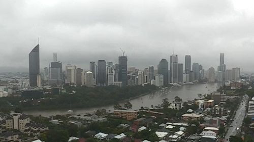 Brisbane could receive another 20mm today. (9NEWS)