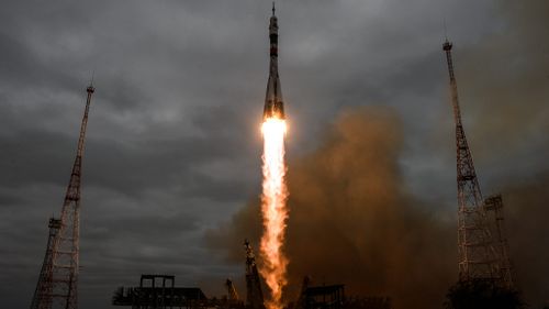 Astronauts blast off to join the International Space Station
