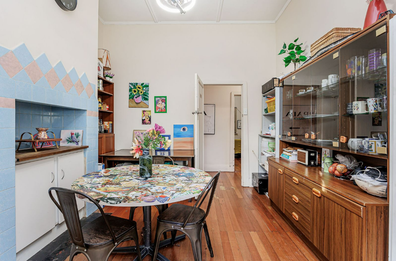 Baffling design layout in this Adelaide home sees the shower literally just a footstep or two away from the bed.