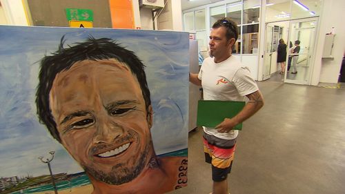 It's former graffiti artist Craig Ervin's third time entering the portrait competition. (9NEWS)