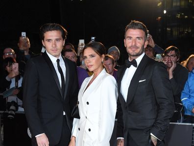 Brooklyn Beckham, Victoria Beckham and David Beckham 