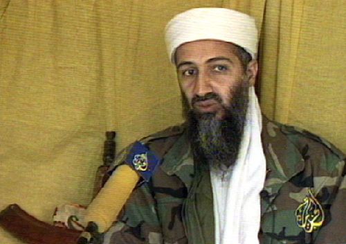 A picture of Osama bin Laden taken from Qatar's al-Jazeera news channel, dated 10 June 1999.