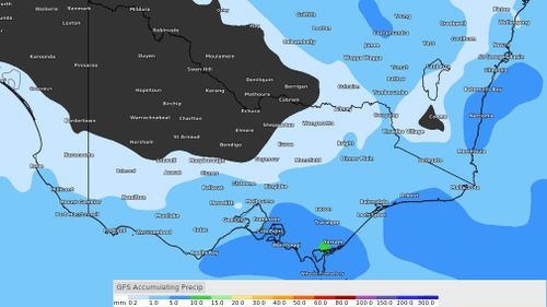 Victoria bushfires emergency weather news rainfall forecast map