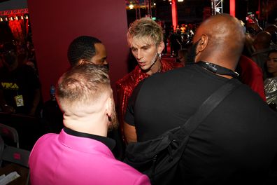 Conor McGregor and Machine Gun Kelly attend the 2021 MTV Video Music Awards at Barclays Center on September 12, 2021 in the Brooklyn borough of New York City. 