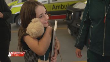 Brave girl reunited with ambos after saving mum in medical emergency
